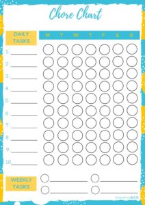 Chore Chart Blue and Yellowのサムネイル